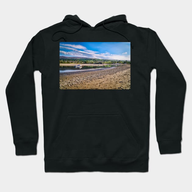 River Boat - Landscape Scenery - Newport Beach, Pembrokeshire Hoodie by Harmony-Mind